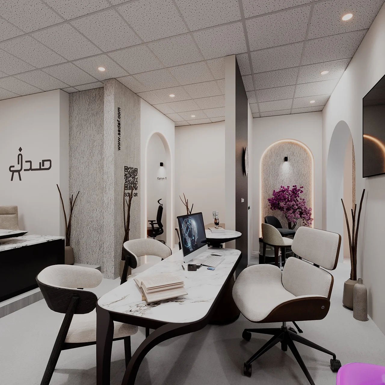 نمای گسترده از چیدمان نمایشگاه صدف سناباد