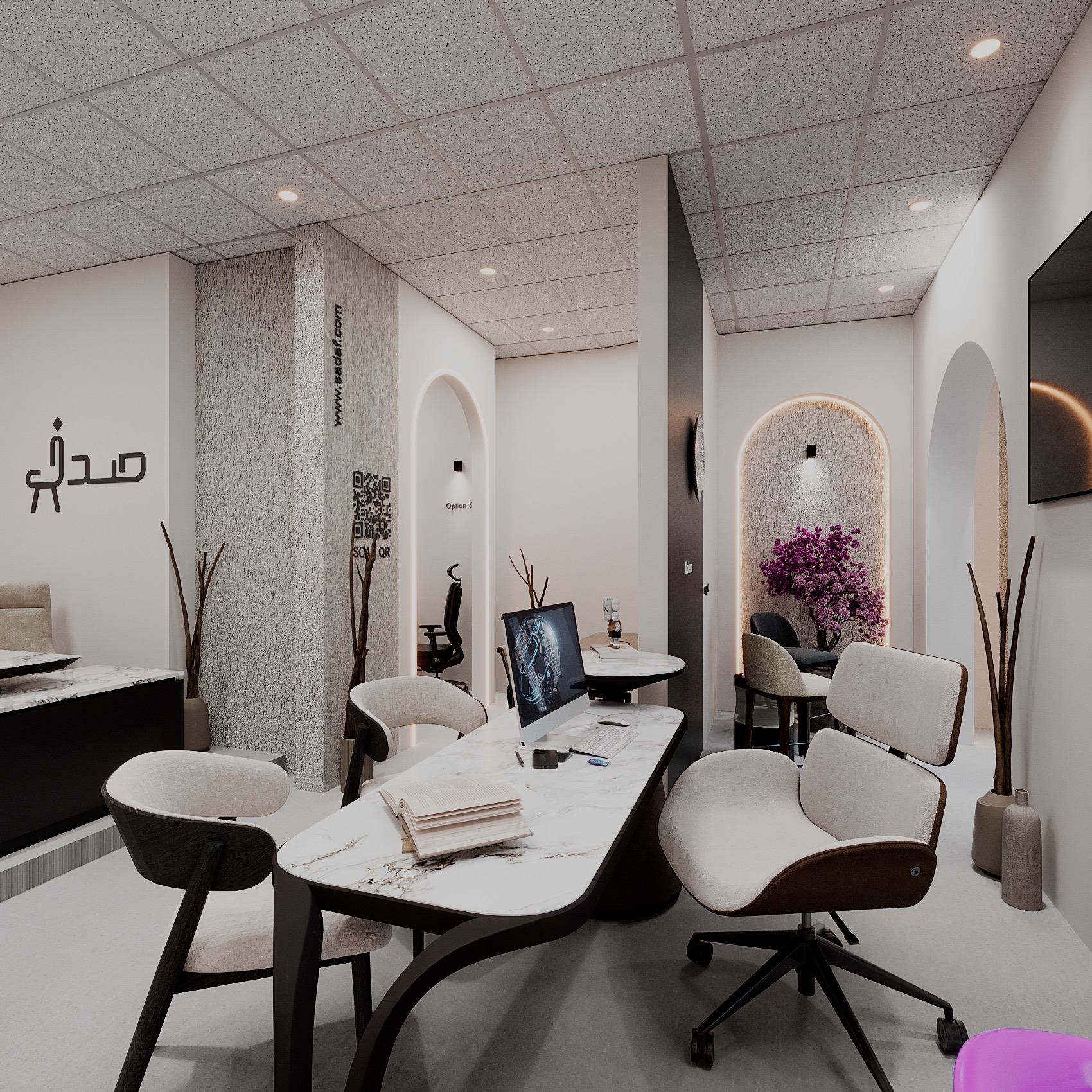 نمای گسترده از چیدمان نمایشگاه صدف سناباد